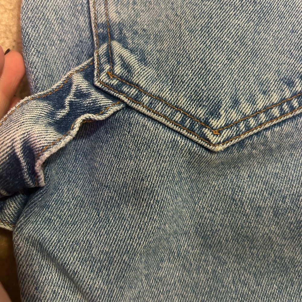 90’s Hollywood Denim Cargo Utility Jean Skirt 100% cotton light blue wash - Picture 8 of 8